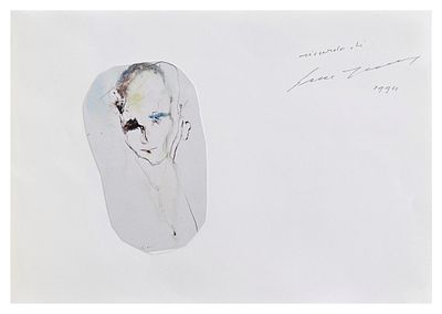 Ernesto Treccani, Senza titolo - Ernesto Treccani, Senza titolo 1994 collage cm 15,5x22,5 