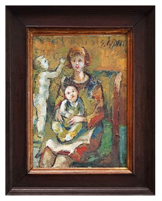 Silvio Loffredo, Senza titolo - Silvio Loffredo, Senza titolo olio su tela cm 40x30, entro cornice 