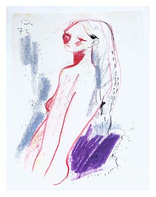 Bruno Paoli, Senza titolo - Bruno Paoli, Senza titolo acquerello e china cm 38x28 firma e data in 