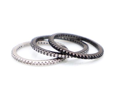 Tris eternity in argento e cubic zirconia - Tris eternity in argento e cubic zirconia Due con 