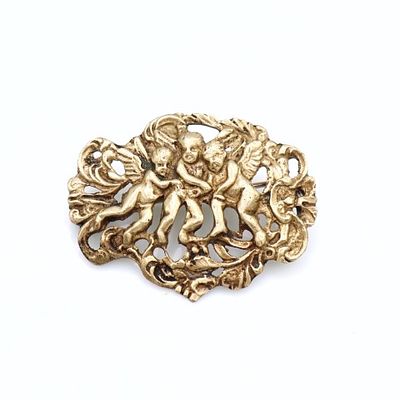 Spilla con tre putti in Argento 800 - Spilla con tre putti in Argento 800