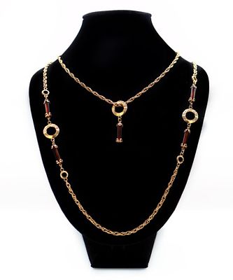 Collana Sarah Coventry - Collana Sarah Coventry In metallo dorato, catena ad anelli simil corda e 