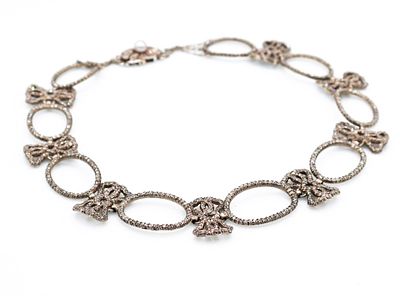 Girocollo in platino, oro, diamanti e perla - Girocollo in platino, oro, diamanti e perla 1915/20 