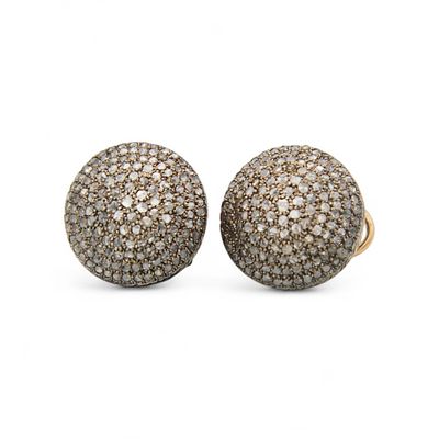 Orecchini in oro giallo 9 kt e argento 800 - Orecchini in oro giallo 9 kt e argento 800 Montatura 