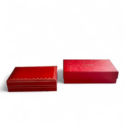 Due scatole Cartier porta occhiali una in cartone, l'altra in pelle - Due scatole Cartier porta 