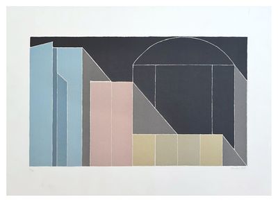 Giuseppe Uncini, Le dimore delle cose1980serigrafiacm 36,5x59 (cm 55x75 misure del foglio) 