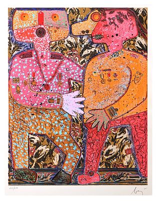 Enrico Baj, Top secret1972tecnica mista su base serigraficacm 94x69esemplare 203/250 in basso a 