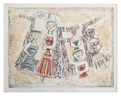 Massimo Campigli, La strada1965litografiacm 45x59, entro corniceesemplare 53/175 in basso a 