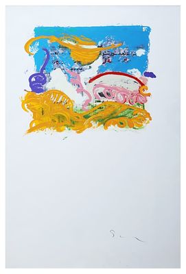 Mario Schifano, Senza titoloserigrafiacm 100x70, entro cornicefirma a matita in basso a 