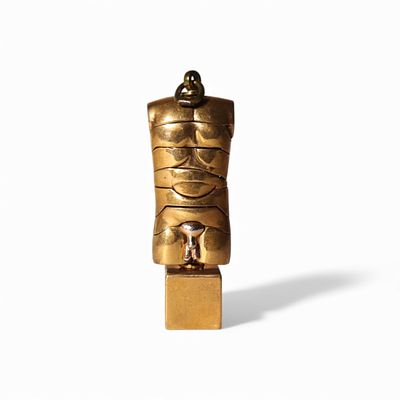 Miguel Berrocal, Microdavidscultura in metallo cromatoh cm 6firma a destra