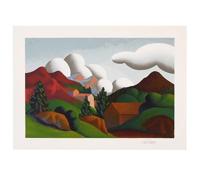 Salvo, La valleserigrafiacm 50x70prova d'artista in basso a sinistrafirma a matita in basso a 
