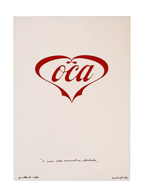 Mirella Bentivoglio, Il cuore della consumatrice ubbidiente1976serigrafiacm 70x50dedica in 
