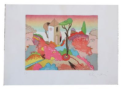 Luca Alinari, Nuvole corrono1997incisionecm 24x32 (cm 35,5x49,5 misure del foglio)prova 