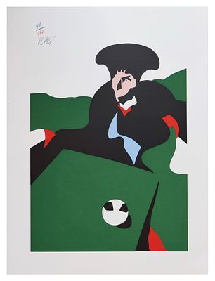 Fabio De Poli, La sfera bianca1990serigrafiacm 76,5x56,5esemplare 48/100 in alto a 
