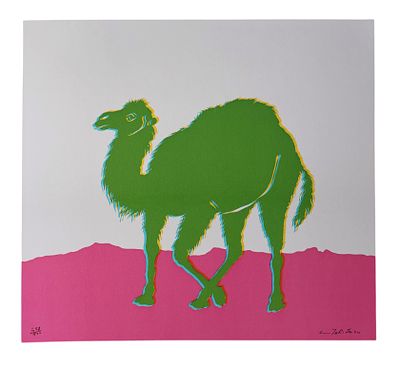 Gino Marotta, Dromedario dalla cartella 'Lo zoo incantato'1974cm 32,5x32,5esemplare 458/500 in 