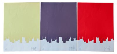 Giorgio Griffa, Quasi dipinto1968litografiecm 45x34esemplari 39/80 in basso a sinistrafirma a 
