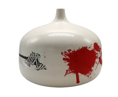 Emilio Scanavino, Vasoceramicah 17 cm, diametro 17 cmesemplare 4/50 sul fondo