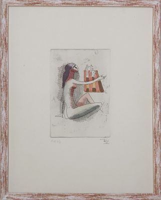 Mario Tozzi, Senza titolo
acquaforte/acquatinta
cm 24,5x16 (cm 52x39 misure del foglio) 