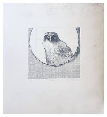 Gustavo Giulietti, Senza titolo
1976
acquaforte
cm 25x26 (cm 54x50,5 misure del foglio) 