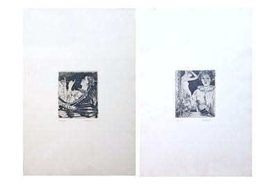Renato Bittoni, Lotto di due acqueforti
acquaforte
cm 14x12 (cm 50x35 misure del foglio) 