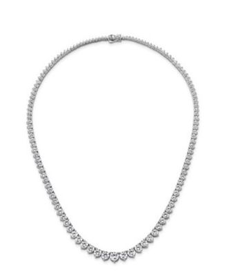 COLLANA IN ORO TIPO TENNIS CON DIAMANTI LAB GROWN A SCALARE - 202/W GRADUATING. COLLANA TIPO 