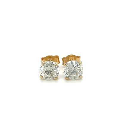 ORECCHINI IN ORO GIALLO 18K CON DIAMANTI PER 2.10 CT. Orecchini in oro giallo 18kt con diamanti 