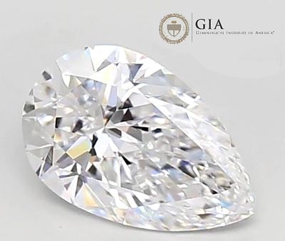 DIAMANTE NATURALE 0.40 CT E VVS1 - PERA - GIA. DIAMANTE NATURALE TAGLIO PERA 0.40 CARATI COLORE 