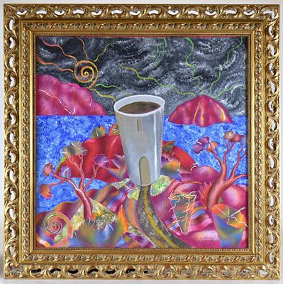 Luca Alinari (1943) Senza titolo olio su tela firmato in basso a destra: Alinari cm. 70&times;70