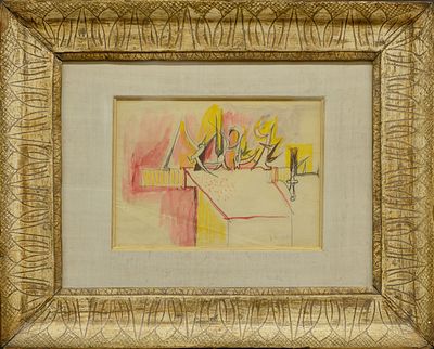 Graham Vivian Sutherland (Londra 1903 – Mentone 1980) Senza titolo 1950 tecnica mista su carta 