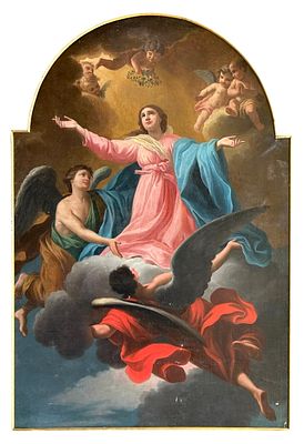 PALA ASSUNZIONE tela veneto XVIII sec. 265 X 117