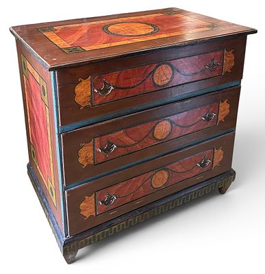 COMO’ Legno dipinto Austria Stile Luigi XVI 88 X 93 X 58