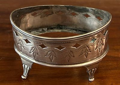 SALIERA Argento senza vetro Londra 1805 5 X 9,5 X 6