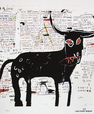 Jean-Michel Basquiat 'Beef Ribs Longhorn'. Jean-Michel Basquiat (after) 'Beef Ribs Longhorn' 
