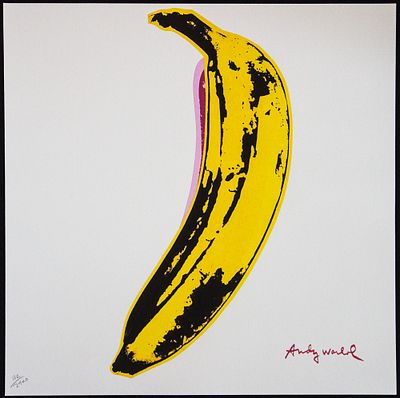 Andy Warhol 'Banana'. Andy Warhol (after) 'Banana' offset lithography, size 60 x 60 cm, plate 