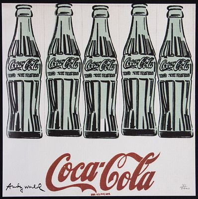 Andy Warhol 'Coca-Cola'. Andy Warhol (after) 'Coca-Cola' offset lithography, size 60 x 60 cm 