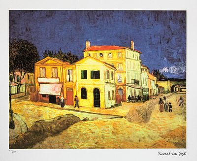 Vincent van Gogh 'The Yellow House'. Vincent van Gogh (after) 'The Yellow House' lithography 