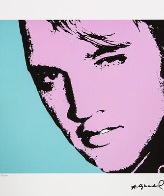 Andy Warhol 'Elvis Presley'. Andy Warhol (after) 'Elvis Presley' offset lithograph in colors on 