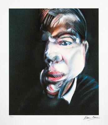 Francis Bacon 'Study for Self-Portrait'. Francis Bacon (after) 'Study for Self-Portrait' offset 