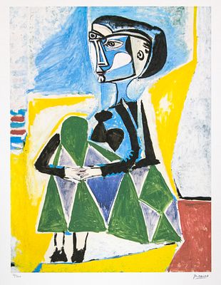 Pablo Picasso 'Jaqueline Squatting'. Pablo Picasso (after) 'Jaqueline Squatting' lithograph 