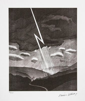 David Hockney 'Lightning'. David Hockney (after) 'Lightning' limited edition of 200, lithography 