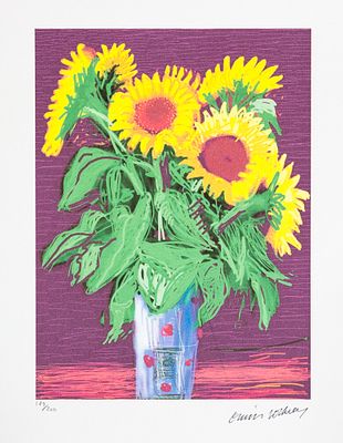 David Hockney 'Sunflowers'. David Hockney (after) 'Sunflowers' limited edition of 200 