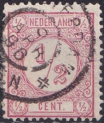Netherlands 1876 Mi 30, A/USED. The item's condition is visible in the photographs (Scanned 