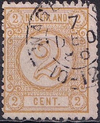 Netherlands 1876 Mi 32, A/USED. The item's condition is visible in the photographs (Scanned 