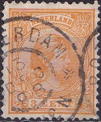 Netherlands 1891-1893 Mi 34, A/USED. The item's condition is visible in the photographs (Scanned 