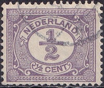 Netherlands 1899 Mi 49, A/USED. The item's condition is visible in the photographs (Scanned 