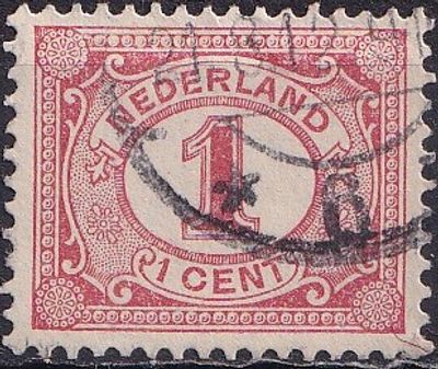 Netherlands 1899 Mi 50, A/USED. The item's condition is visible in the photographs (Scanned 