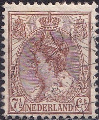 Netherlands 1899 Mi 55, A/USED. The item's condition is visible in the photographs (Scanned 