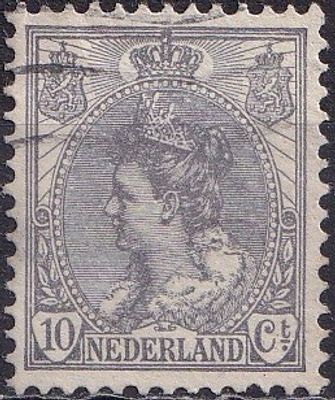 Netherlands 1899 Mi 56, A/USED. The item's condition is visible in the photographs (Scanned 