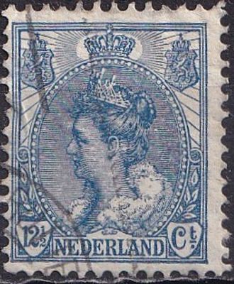 Netherlands 1899 Mi 57, A/USED. The item's condition is visible in the photographs (Scanned 