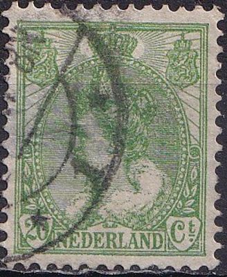 Netherlands 1899 Mi 59, A/USED. The item's condition is visible in the photographs (Scanned 